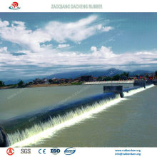 Nova barragem de borracha inflável projetada como paisagem na cidade